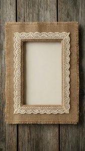 Burlap Lace Frame