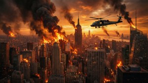 Burning City Dusk