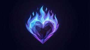 Burning Heart Vector