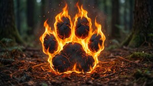 Burning Paw Print
