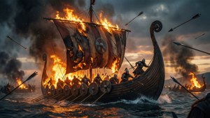Burning Viking Ship