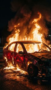 Burning Wreck Portrait