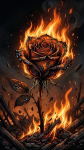 Burnt Rose Fire