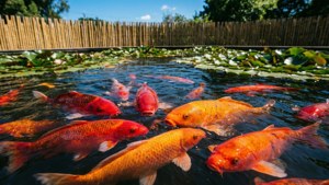 Bursting Koi in Sunlight