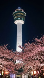 Busan Tower Cherry Blossoms