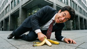 Businessman Banana Slip