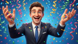 Businessman Confetti Celebration