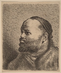 Bust of a Man with Thick Lips