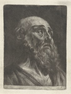 Buste van een oude man met een baard