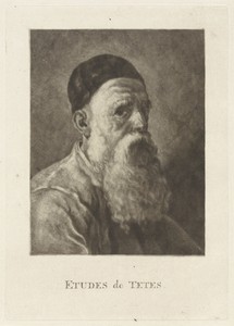 Buste van een oude man met een baard