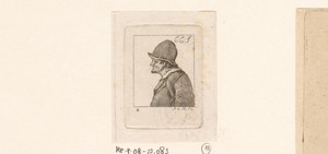 Buste van een oude visser