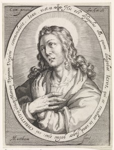Buste van Johannes de Evangelist, in ovaal