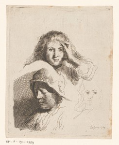 Buste van Saskia van Uylenburgh en twee andere vrouwen