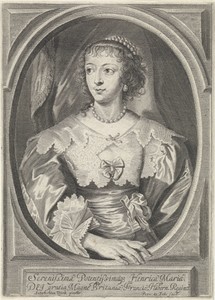 Busteportret van Henriette Maria, koningin van Engeland