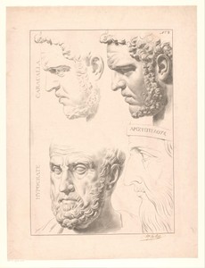Bustes van Caracalla, Hippocrates en Aristoteles