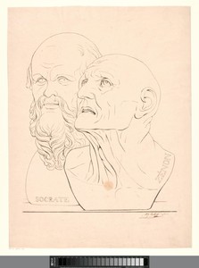 Bustes van Socrates en Zeno