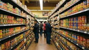Busy Canned Goods Aisle