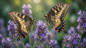 Butterflies on Lavender