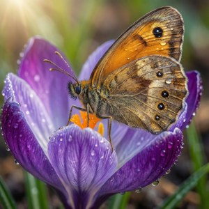 Butterfly and Crocus