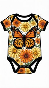 Butterfly Baby Onesie SVG