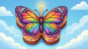 Butterfly Cake in the Sky