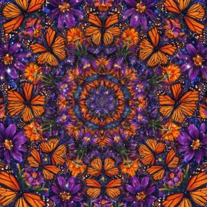 Butterfly Flower Kaleidoscope
