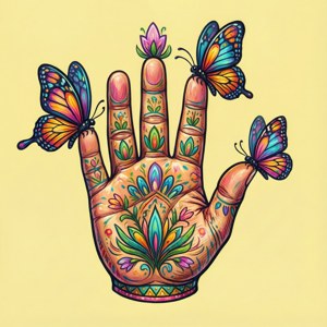 Butterfly Garden Hamsa