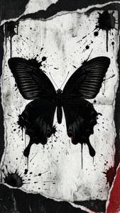 Butterfly Grunge Silhouette
