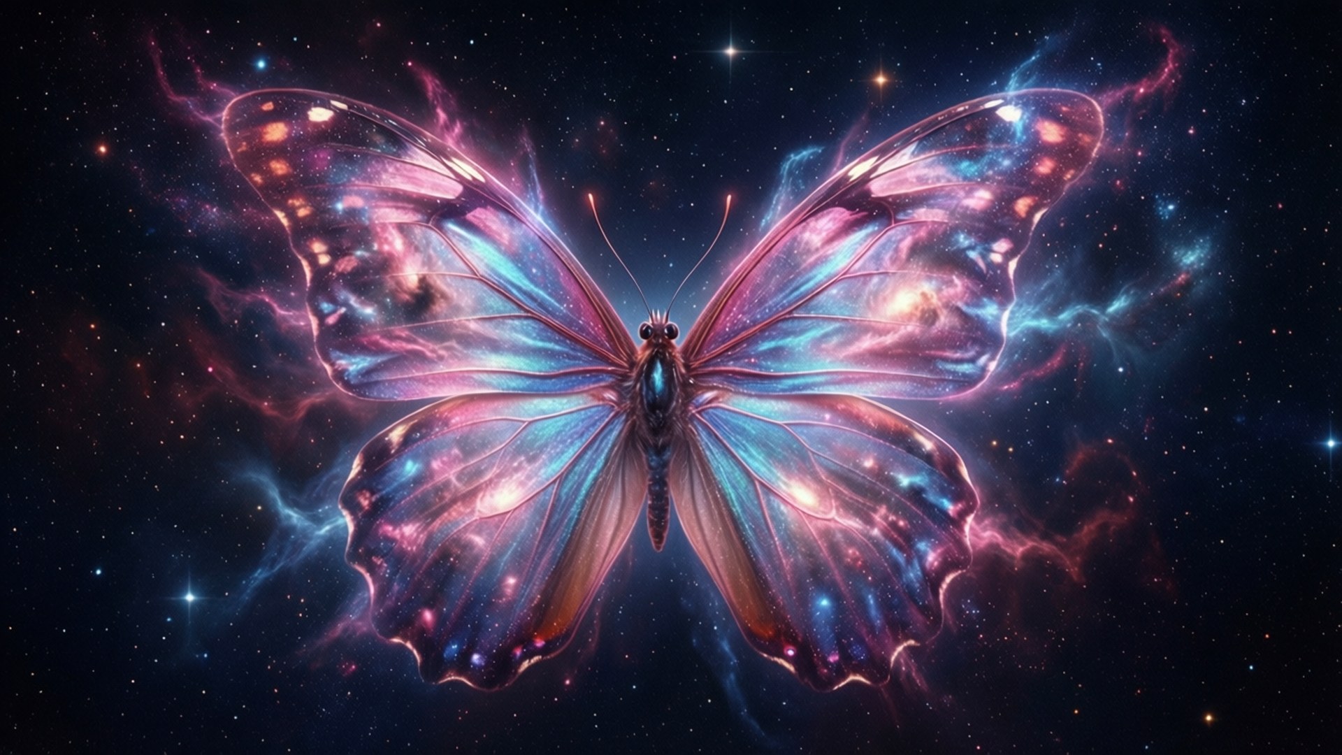 Butterfly Nebula Blast by Wallpapers.art Studio