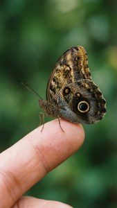 Butterfly on Finger