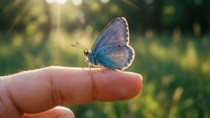 Butterfly on Finger