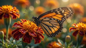 Butterfly on Marigold