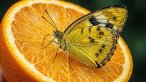 Butterfly on Orange
