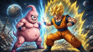 Buu vs Goku Battle