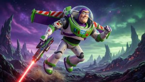 Buzz Lightyear Landing on Alien World