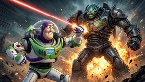 Buzz vs Alien Robot