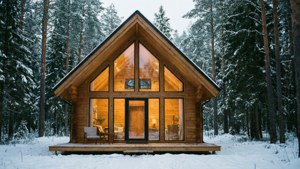 Cabin in Snow