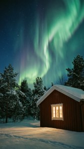 Cabin Under the Lights