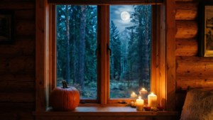 Cabin Window Halloween