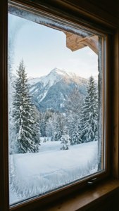 Cabin Window Winter