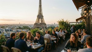 Cafe View of Eiffel