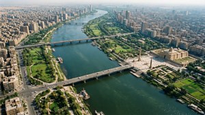 Cairo Nile River Aerial