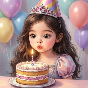 Cake Blowing Princess