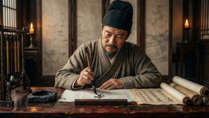 Calligraphy in the Study