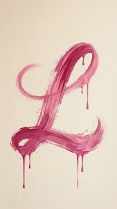 Calligraphy Pink Drip Letter