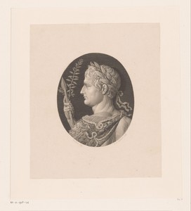 Camee met het portret van Napoleon I Bonaparte, met speer en laurier