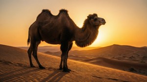 Camel at Sunset