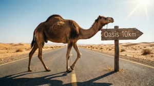 Camel Crossing Sign