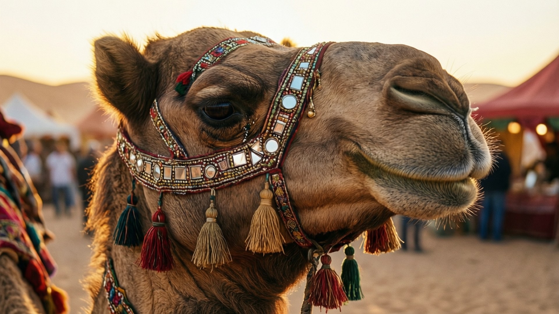Camel Portrait Mirror Work by Wallpapers.art Studio