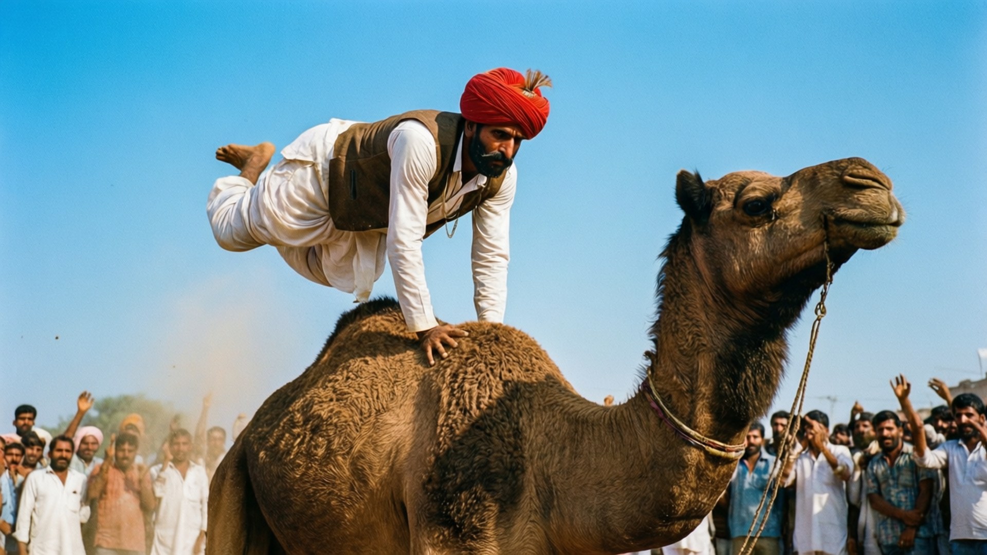 Camel Stunt Acrobatics by Wallpapers.art Studio